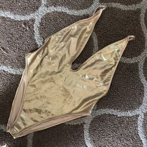 F21 Gold Bathing Suit